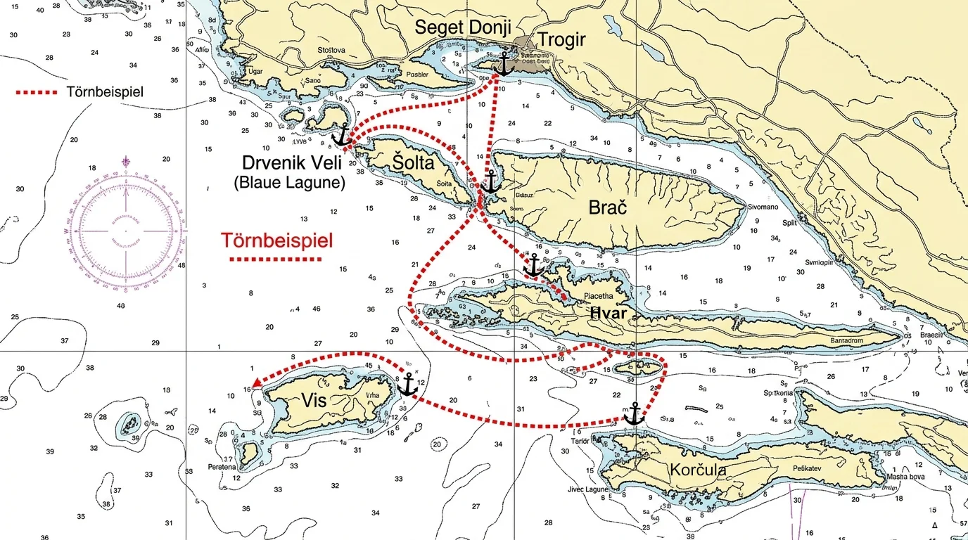 Routenvorschlag Seget Donji – Blaue Lagune – Hvar