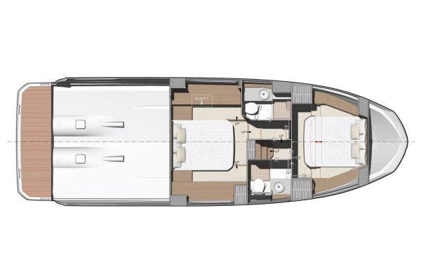 Prestige 420 Fly Cabin Layout